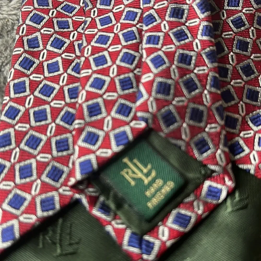 RALPH LAUREN💫Lauren💫Red/Blue Men’s Neck Tie